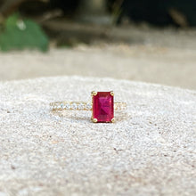 Load image into Gallery viewer, St. Barts ring with ruby and diamonds
