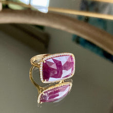 Load image into Gallery viewer, Capri ring with ruby and diamonds
