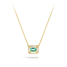 Load image into Gallery viewer, Madagascar necklace with emerald and diamonds