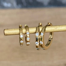 Load image into Gallery viewer, Bora medium hoops with diamonds