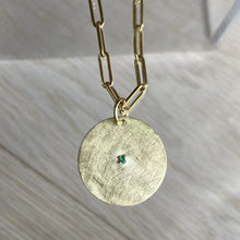 Load image into Gallery viewer, Paros medallion with emerald
