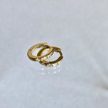 Load image into Gallery viewer, Bora mini hoops with diamonds