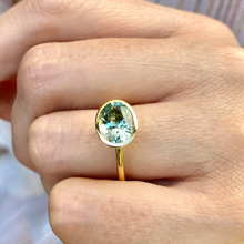 Load image into Gallery viewer, Santorini ring with aquamarine
