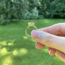 Load image into Gallery viewer, Santorini ring with aquamarine