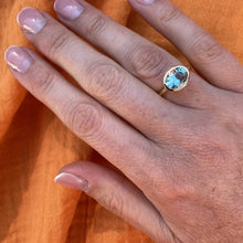Load image into Gallery viewer, Santorini ring with aquamarine