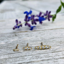 Load image into Gallery viewer, Marquise earrings with diamonds