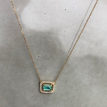 Load image into Gallery viewer, Madagascar necklace with emerald and diamonds