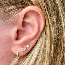 Load image into Gallery viewer, Bora mini hoops with diamonds