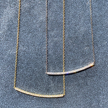 Load image into Gallery viewer, Samoa necklace with diamonds - bar 3 cm
