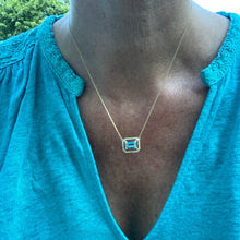 Load image into Gallery viewer, Madagascar necklace with large aquamarine and diamonds

