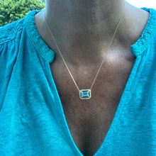 Load image into Gallery viewer, Madagascar necklace with large aquamarine and diamonds
