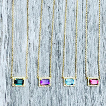 Load image into Gallery viewer, Zanzibar necklace with gemstone and diamonds