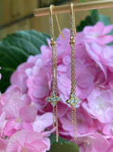 Load image into Gallery viewer, Maurice earrings with diamonds and golden chains

