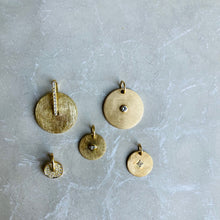 Load image into Gallery viewer, Paros medallion, bar set with diamonds
