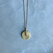 Load image into Gallery viewer, Paros medallion, bar set with diamonds
