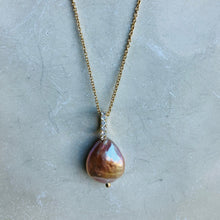 Load image into Gallery viewer, Tao charm with pearl and diamonds
