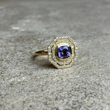 Load image into Gallery viewer, Samos ring with tanzanite and diamonds
