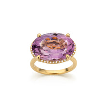 Load image into Gallery viewer, Ischa ring with amethyst and diamonds
