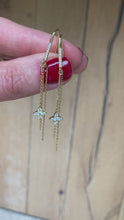 Load and play video in Gallery viewer, Maurice earrings with diamonds and golden chains
