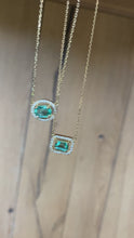 Load and play video in Gallery viewer, Madagascar necklace with oval emerald and diamonds
