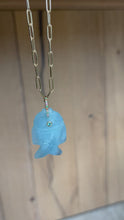 Load and play video in Gallery viewer, Holbox, little fish pendant in aquamarine with gemstones
