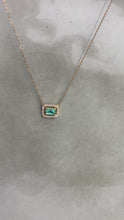 Load and play video in Gallery viewer, Madagascar necklace with emerald and diamonds
