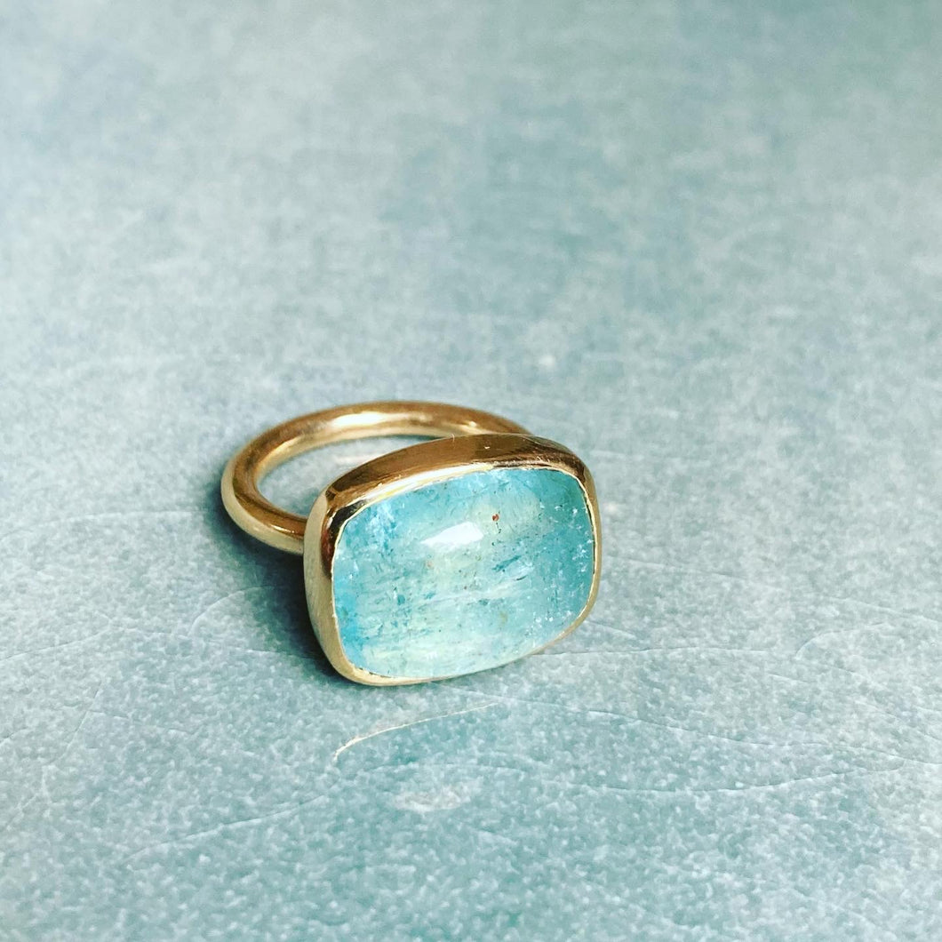 Palawan ring with aquamarine