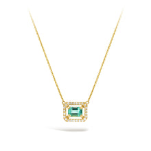 Load image into Gallery viewer, Madagascar necklace with emerald and diamonds
