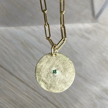 Load image into Gallery viewer, Paros medallion with emerald
