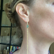 Load image into Gallery viewer, Lagoon earrings with emeralds and diamonds
