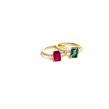 Load image into Gallery viewer, St. Barts ring with indicolite tourmaline and diamonds
